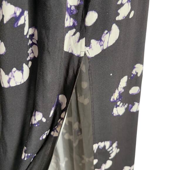 Busayo Collective Hibiscus Floral Print Black Halter Tie Neck Maxi Dress Size XS - Picture 9 of 13
